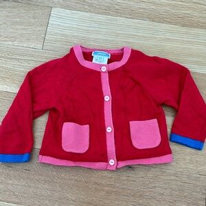 Jacadi red cardigan